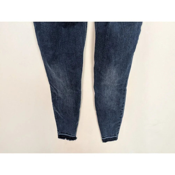 SPANX Distressed Skinny Pull On Elastic Waist Pants Raw Ankle Jeggings Jeans M - Picture 12 of 16